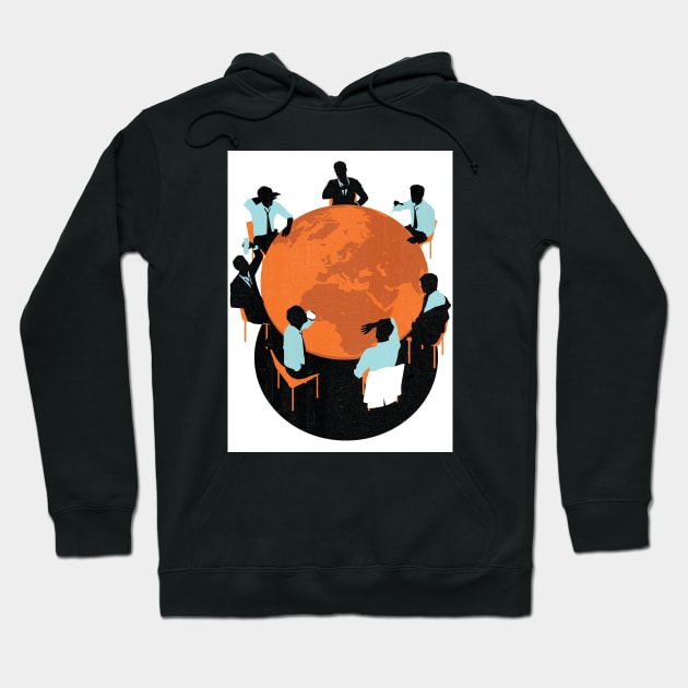 Climate debate Hoodie by Neil Webb | Illustrator